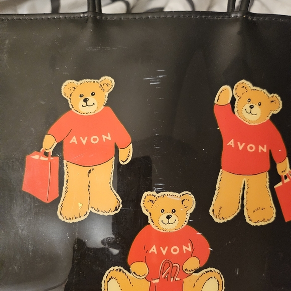 Vintage Avon Teddy Bear Tote‎ & Key Chain Vinyl Washable 1999 - Picture 5 of 12